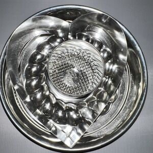 Pampered Chef Springform Pan Set #1540 Heart Circle Round Cake Metal 4 Pc